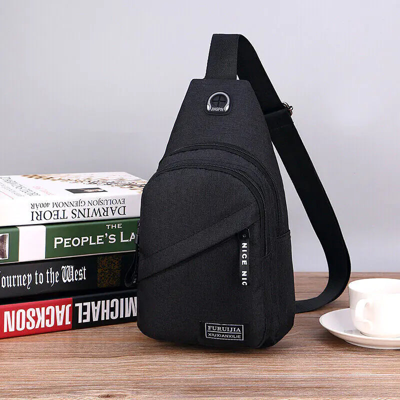 Men Women Sling Bag Chest Fanny Packs Cross Body Travel Sports Shoulder Backpack - THE OUTLET