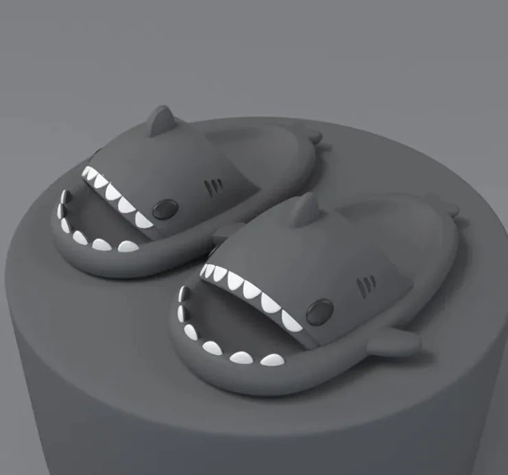 Adult Shark Cartoon Slippers, Indoor Outdoor Funny Slippers - THE OUTLET