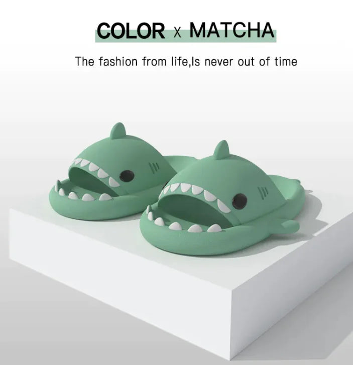 Adult Shark Cartoon Slippers, Indoor Outdoor Funny Slippers - THE OUTLET