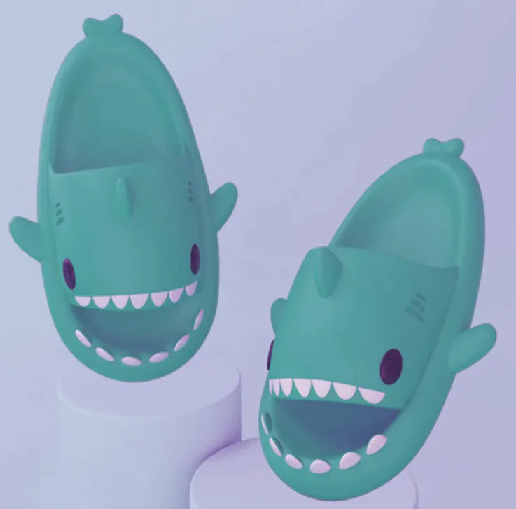 Adult Shark Cartoon Slippers, Indoor Outdoor Funny Slippers - THE OUTLET