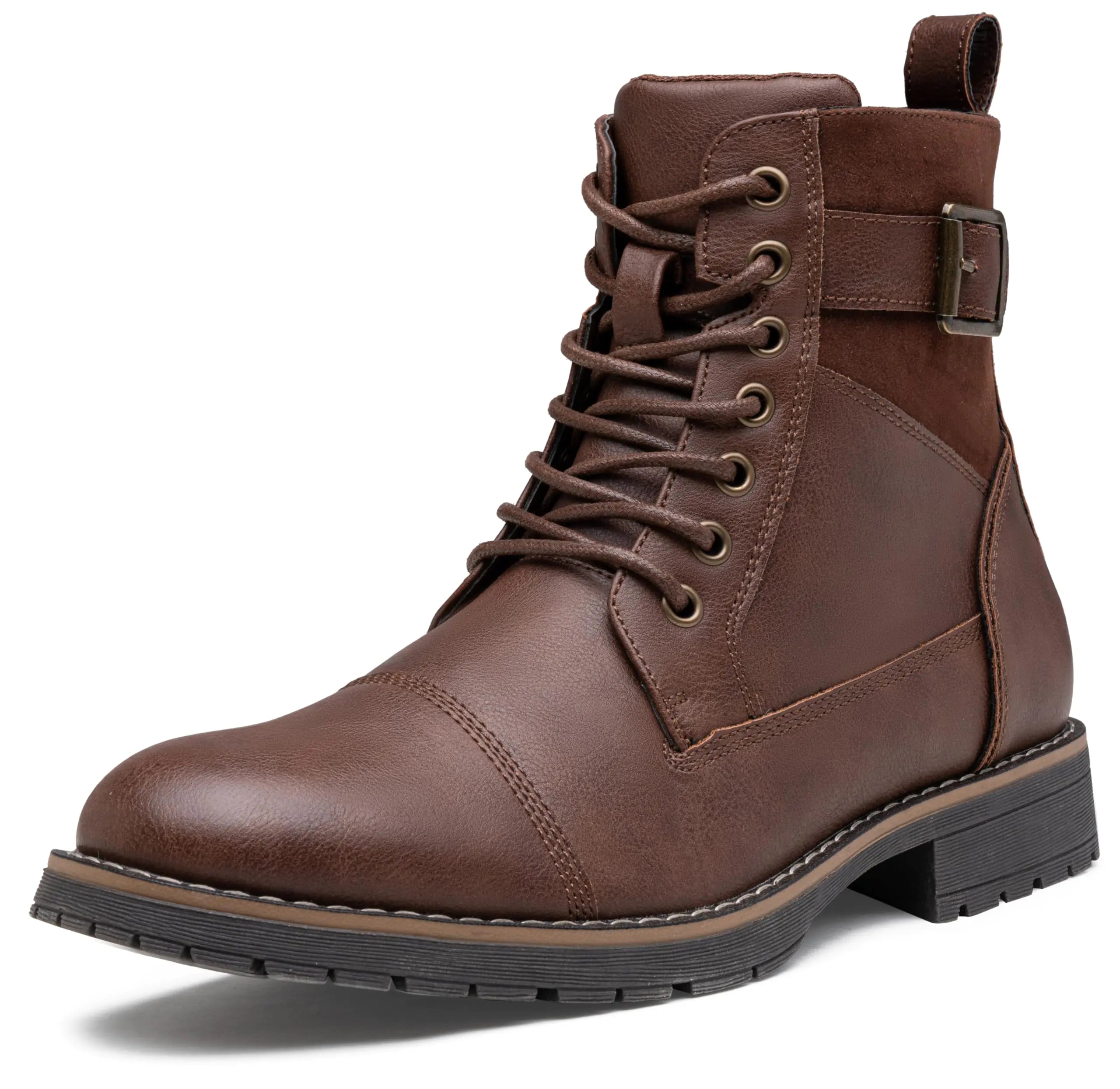 Vostey Motorcycle Boots Mens Boots Classic Casual Mens Dress Boots (BMY8017 brown 13) - THE OUTLET