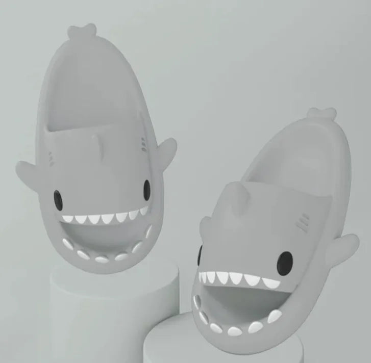 Adult Shark Cartoon Slippers, Indoor Outdoor Funny Slippers - THE OUTLET