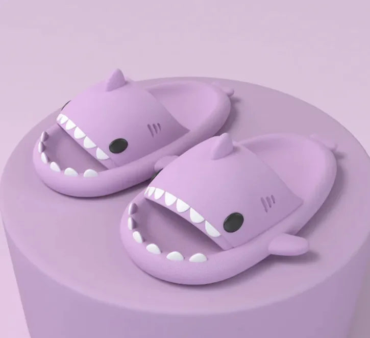 Adult Shark Cartoon Slippers, Indoor Outdoor Funny Slippers - THE OUTLET
