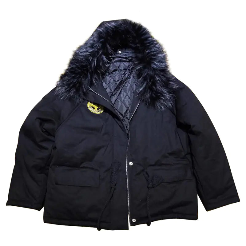 Hooded Cotton Jacket with Fur Collar for Trendy Style