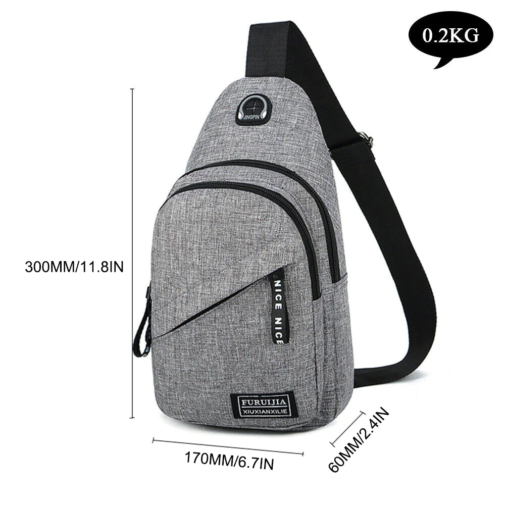 Men Women Sling Bag Chest Fanny Packs Cross Body Travel Sports Shoulder Backpack - THE OUTLET