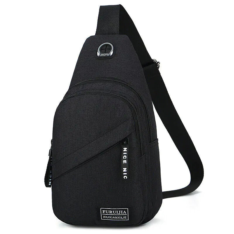 Men Women Sling Bag Chest Fanny Packs Cross Body Travel Sports Shoulder Backpack - THE OUTLET