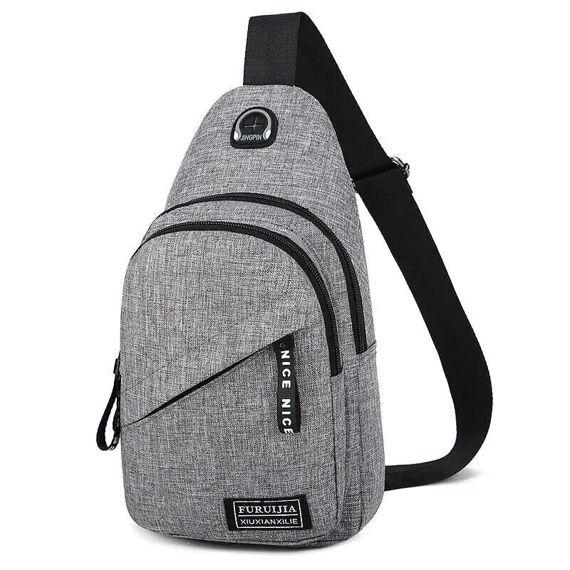 Men Women Sling Bag Chest Fanny Packs Cross Body Travel Sports Shoulder Backpack - THE OUTLET