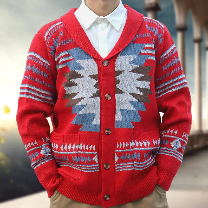 Vintage Jacquard Sweater for Men - Autumn & Winter - THE OUTLET