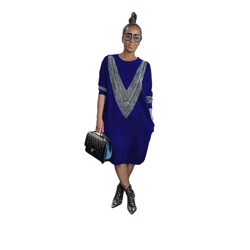 YZ1224 Women's Casual Loose Dress for Fall/Winter - THE OUTLET